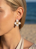 Stainless Steel Earrings- 124AQ625-GOLD-NJ