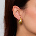 Stainless Steel Water Drop Earrings-124AQ81- NJ